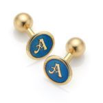 GEMELOS ORO INICIAL ESMALTE