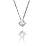 COLGANTE ORO BLANCO Y DIAMANTE