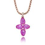 COLGANTE ORO ROSA Y PIEDRAS