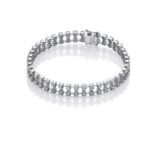 PULSERA ORO BLANCO Y DIAMANTES