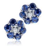 PENDIENTES ORO BLANCO Y PIEDRAS