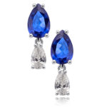 PENDIENTES ORO BLANCO Y PIEDRAS